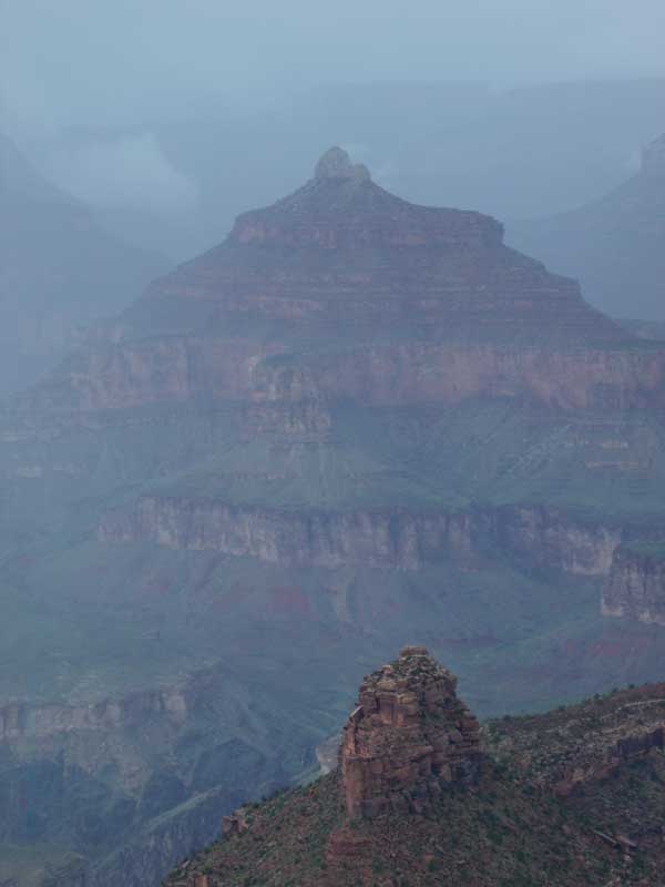 View of Isis Temple Grand Canyon from Hopi Point.